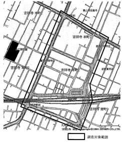 図-1 吉祥寺駅北口周辺の実証実験対象地域