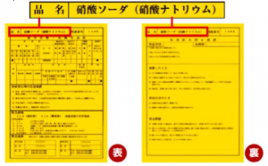 イエローカードのサンプル